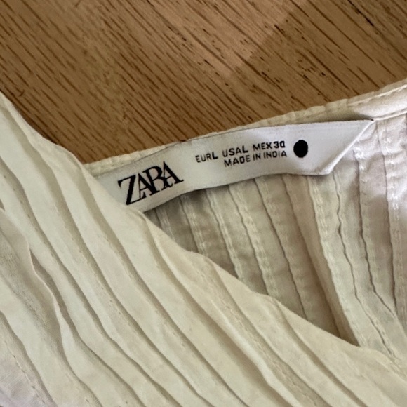 Zara Boho White Flowy Button Down Dress - Picture 11 of 13